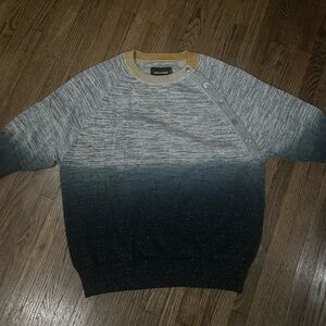 Zadig & Voltaire Blue, Grey and Gold Crewneck Sweater